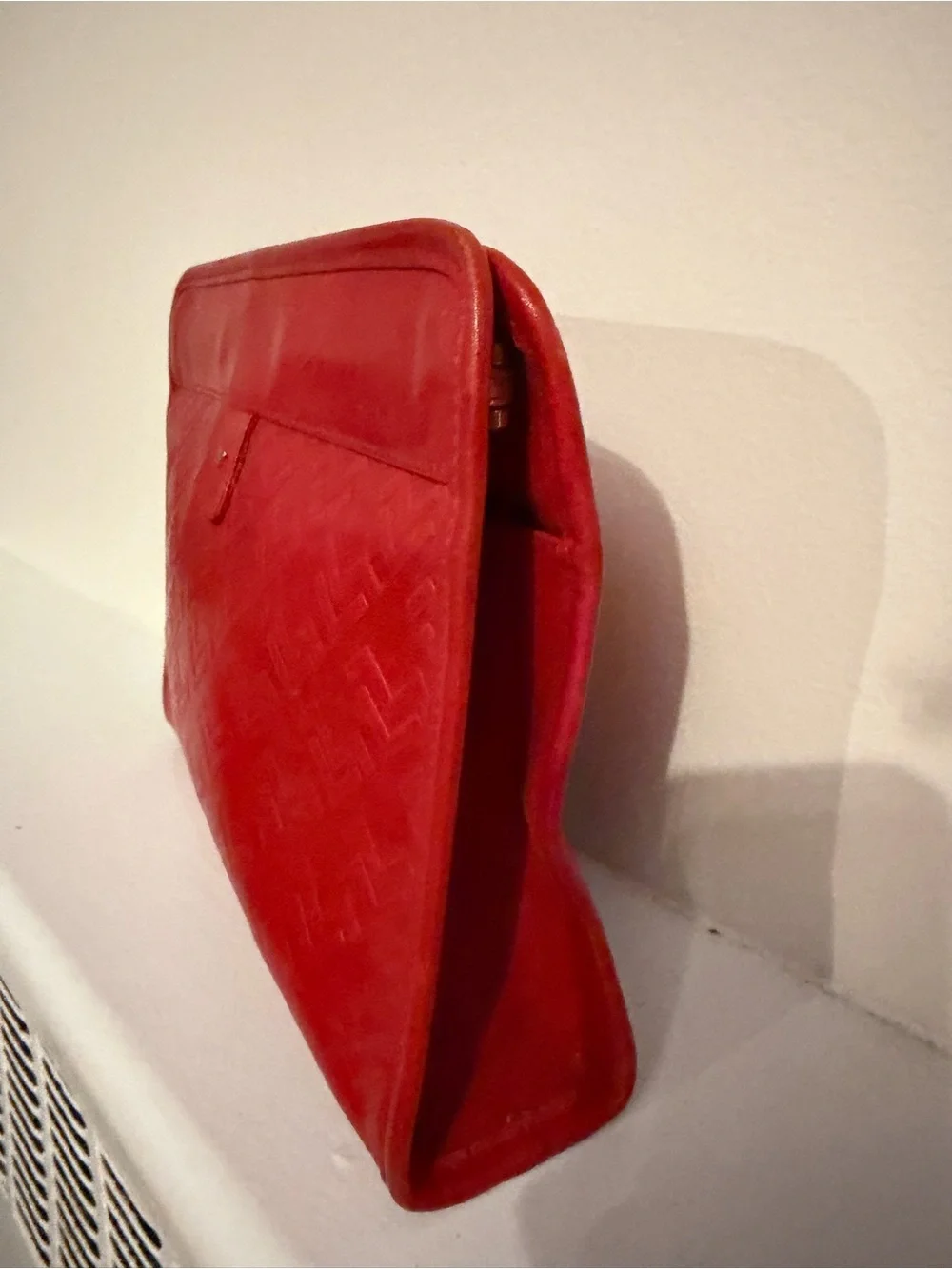 Authentic Mario Valentino Red Leather Portfolio / Document Holder